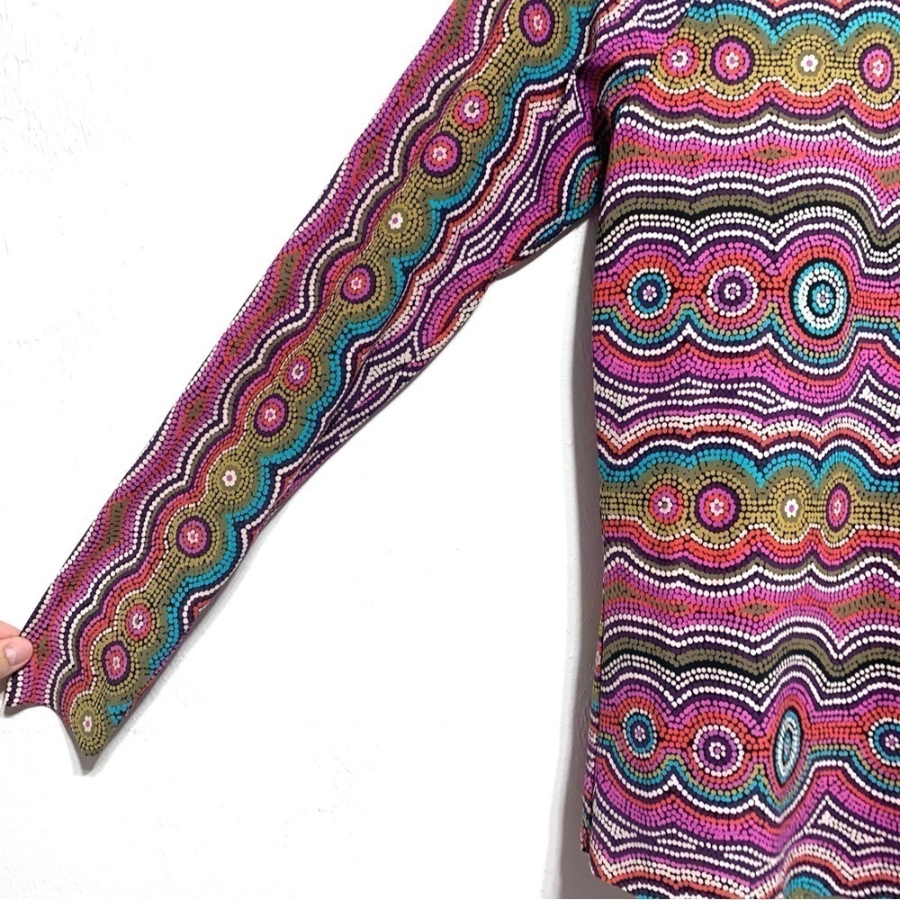 Commando Long Sleeve Stretch Top Psychedelic Span… - image 3